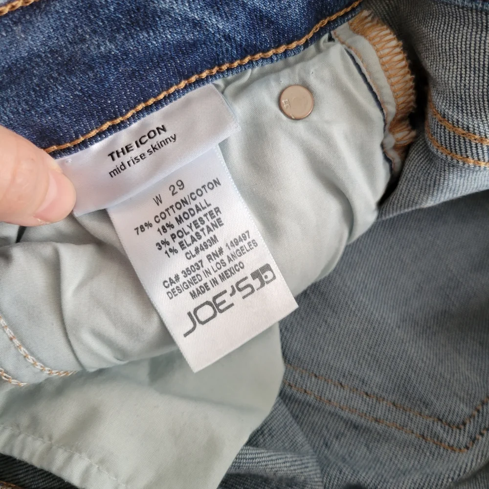 NWOT Joe's Jeans The Icon Mid Rise Skinny Georgina Eco Friendly Denim Jea…
